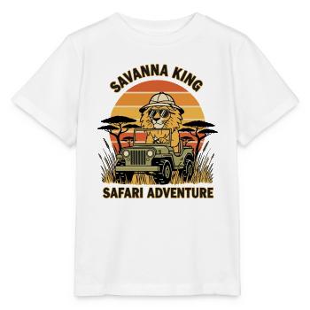 Lion Safari Savanna King Safari Adventure - Stanley/Stella MINI CREATOR Kids’ T-Shirt - white - Front - Maike (125cm)