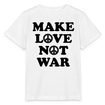 Faites l’amour, pas la guerre - T-shirt bio MINI CREATOR Stanley/Stella Enfant - blanc - Devant - Maike (125cm)
