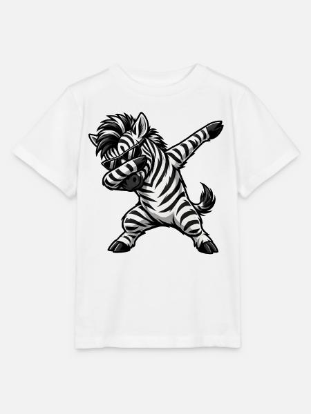 Dabbing Zebra - Stanley/Stella Kinder T-Shirt MINI CREATOR - Weiß