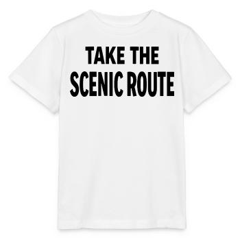Prenez la route panoramique Abenteuer Reise Spruch - T-shirt bio MINI CREATOR Stanley/Stella Enfant - blanc - Devant - Maike (125cm)