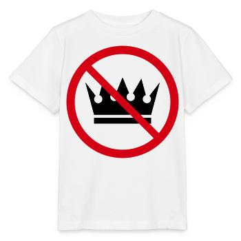 Pas de rois ! (Pancarte de protestation / POS 2C) - T-shirt bio MINI CREATOR Stanley/Stella Enfant - blanc - Devant - Maike (125cm)
