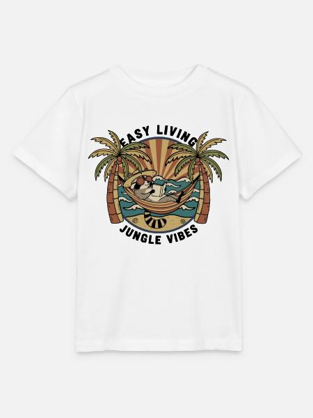 Waschbär-Hängematten-Dschungel – einfaches Leben - Stanley/Stella Kinder T-Shirt MINI CREATOR - Weiß