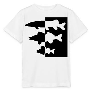Pike and zander perch - Stanley/Stella MINI CREATOR Kids’ T-Shirt - white - Front - Maike (125cm)