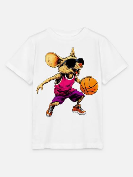 Basketball Mäuschen - Stanley/Stella Kinder T-Shirt MINI CREATOR  - Weiß