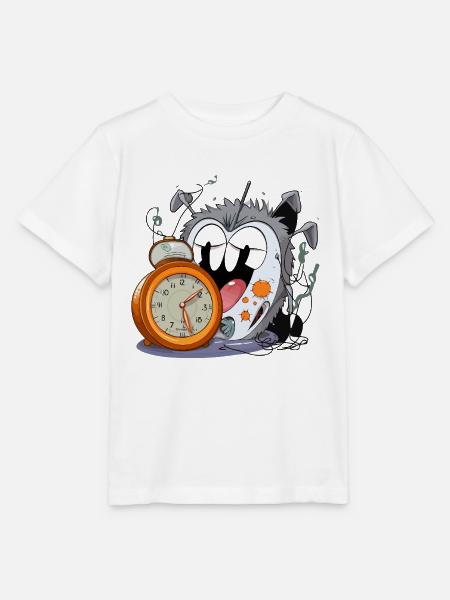 Schlafloses Uhrmonster - Stanley/Stella Kinder T-Shirt MINI CREATOR - Weiß