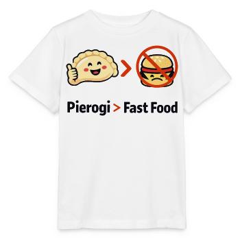Pierogi plutôt que la restauration rapide - T-shirt bio MINI CREATOR Stanley/Stella Enfant - blanc - Devant - Maike (125cm)