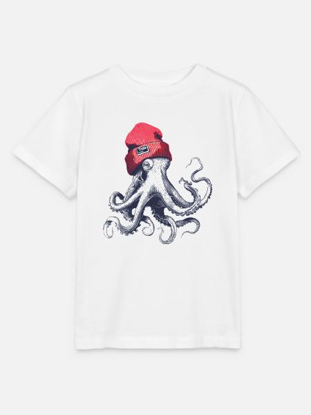 Pillepalle Oktopus - Stanley/Stella Kinder T-Shirt MINI CREATOR - Weiß