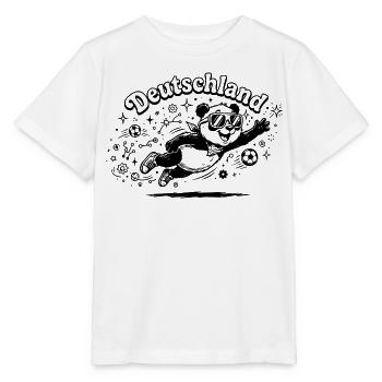 Deutschland Fussball Panda - Stanley/Stella Kinder T-Shirt MINI CREATOR  - Weiß - Vorne - Maike (125cm)