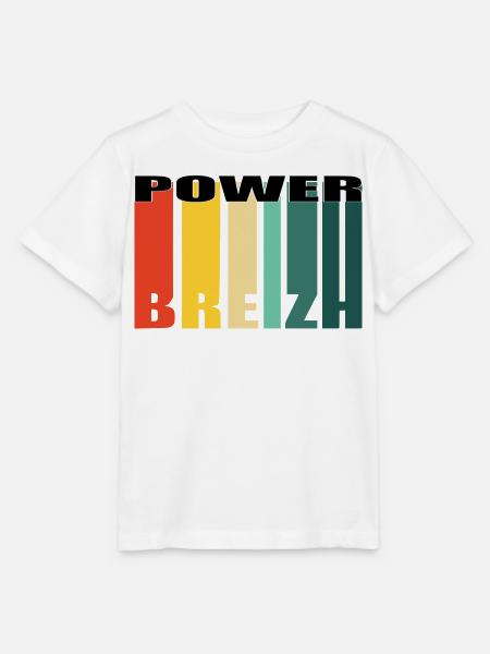 POWER BREIZH - Stanley/Stella Kinder T-Shirt MINI CREATOR - Weiß