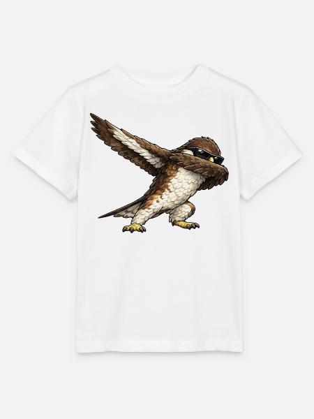 Dabbing Bussard - Stanley/Stella Kinder T-Shirt MINI CREATOR  - Weiß