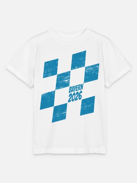 Bayern 2026 Rauten blau weiß - Stanley/Stella Kinder T-Shirt MINI CREATOR - Weiß