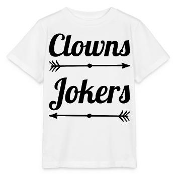 Clowns and Jokers Design – Fools & Jokers - Stanley/Stella MINI CREATOR Kids’ T-Shirt - white - Front - Maike (125cm)