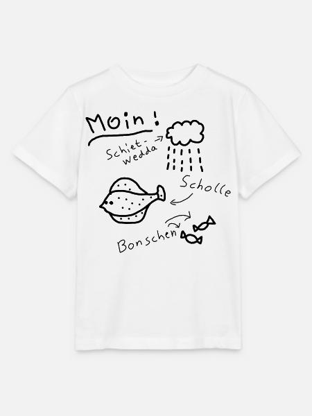 moin norddeutsch typisch plattdeutsch - Stanley/Stella Kinder T-Shirt MINI CREATOR  - Weiß