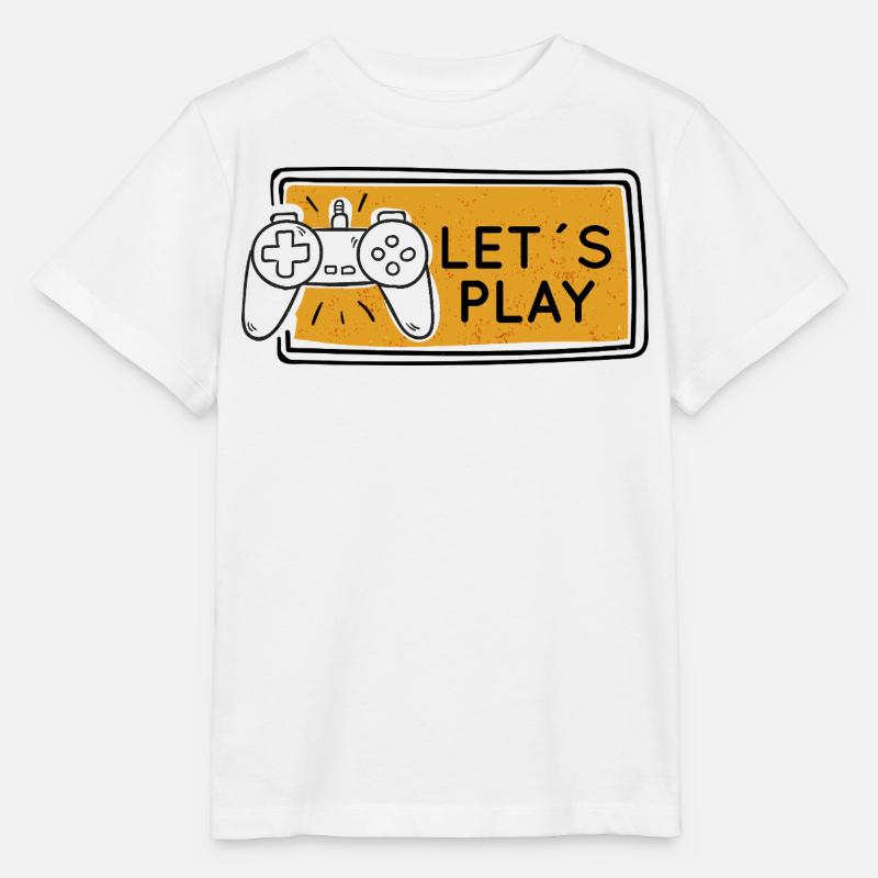 Let's Play Gaming Controller Graphic - Stanley/Stella MINI CREATOR Kids’ T-Shirt - white