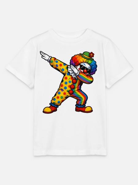 Dabbing Clown - Stanley/Stella Kinder T-Shirt MINI CREATOR  - Weiß