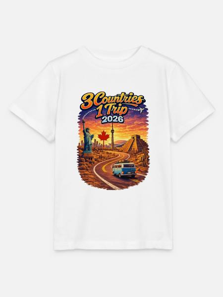 3 Countries 1 Trip 2026 - Stanley/Stella Kinder T-Shirt MINI CREATOR - Weiß