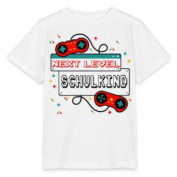 Next Level Schoolchild - Console de jeu pour joueurs - T-shirt bio MINI CREATOR Stanley/Stella Enfant - blanc - Devant - Maike (125cm)