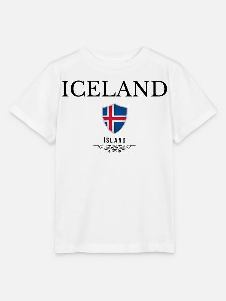 Flagge Islands, isländischer Stolz - Stanley/Stella Kinder T-Shirt MINI CREATOR  - Weiß