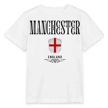 Manchester Souvenir, elegant Manchester design - Stanley/Stella MINI CREATOR Kids’ T-Shirt - white - Front - Maike (125cm)