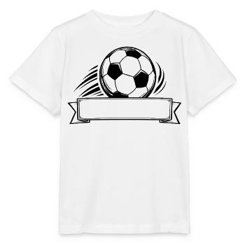 Fußball Namensschild Banner - Stanley/Stella Kinder T-Shirt MINI CREATOR  - Weiß - Vorne - Maike (125cm)