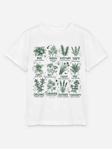 Kräuter Botanik Küche Basilikum Rosmarin - Stanley/Stella Kinder T-Shirt MINI CREATOR - Weiß