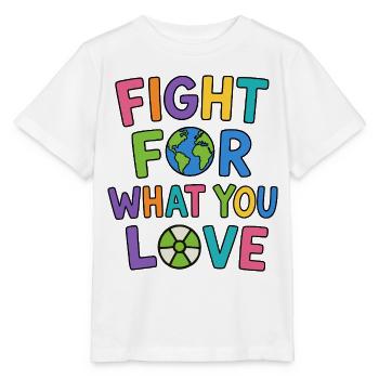 Kämpfe für was du liebst Atomkraft Zukunft - Stanley/Stella Kinder T-Shirt MINI CREATOR  - Weiß - Vorne - Maike (125cm)