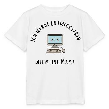 Mama programmiert – Babyartikel für kleine Hacker  - Stanley/Stella Kinder T-Shirt MINI CREATOR  - Weiß - Vorne - Maike (125cm)