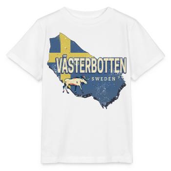 Västerbotten in Schweden Provinz mit Landkarte - Stanley/Stella Kinder T-Shirt MINI CREATOR  - Weiß - Vorne - Maike (125cm)