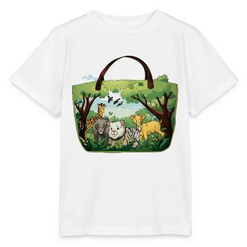 Jungle-Tierwelt Stofftasche - Stanley/Stella Kinder T-Shirt MINI CREATOR  - Weiß - Vorne - Maike (125cm)