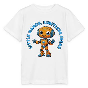Robots - Little Hands, Limitless Ideas - Stanley/Stella MINI CREATOR Kids’ T-Shirt - white - Front - Maike (125cm)
