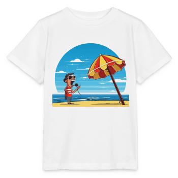 Strandgesang unter Sonnenschirm - Stanley/Stella Kinder T-Shirt MINI CREATOR  - Weiß - Vorne - Maike (125cm)