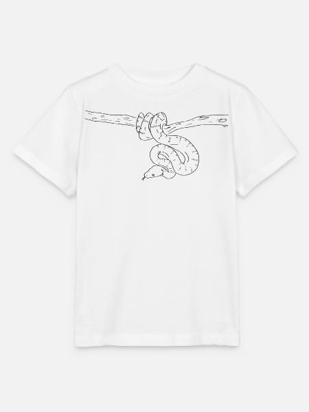 Snake (b&w) - Stanley/Stella Kinder T-Shirt MINI CREATOR - Weiß