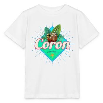 Coron Island in the Philippines Coconut Souvenir - Stanley/Stella MINI CREATOR Kids’ T-Shirt - white - Front - Maike (125cm)