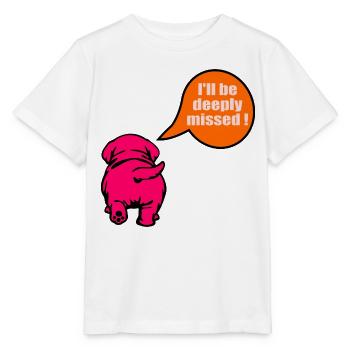Chien d’adieu drôle - T-shirt bio MINI CREATOR Stanley/Stella Enfant - blanc - Devant - Maike (125cm)