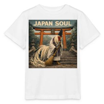 Japanisches Onagadori Shinto-Mönch-Design - Stanley/Stella Kinder T-Shirt MINI CREATOR  - Weiß - Vorne - Maike (125cm)