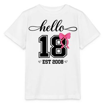 Hello 18 Est 2008 Women's Birthday Design - Stanley/Stella MINI CREATOR Kids’ T-Shirt - white - Front - Maike (125cm)