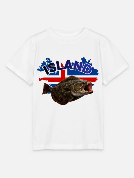 Heilbutt Angeln Island - Stanley/Stella Kinder T-Shirt MINI CREATOR  - Weiß