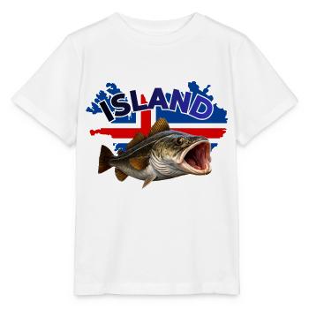 Iceland Cod Fishing - Stanley/Stella MINI CREATOR Kids’ T-Shirt - white - Front - Maike (125cm)