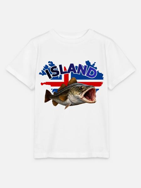 Island Dorsch Angeln - Stanley/Stella Kinder T-Shirt MINI CREATOR - Weiß
