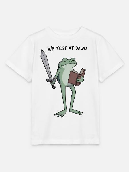 Morgendämmerungs-Froschritter - Stanley/Stella Kinder T-Shirt MINI CREATOR  - Weiß