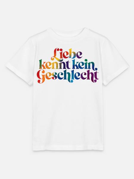 Buntes LGBT Motiv Liebe kennt kein Geschlecht - Stanley/Stella Kinder T-Shirt MINI CREATOR - Weiß