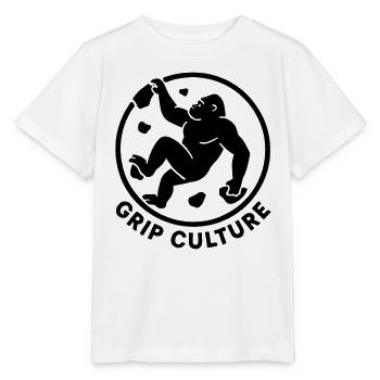 Grip Culture Gorilla: Minimalist Boulder Logo - Stanley/Stella MINI CREATOR Kids’ T-Shirt - white - Front - Maike (125cm)