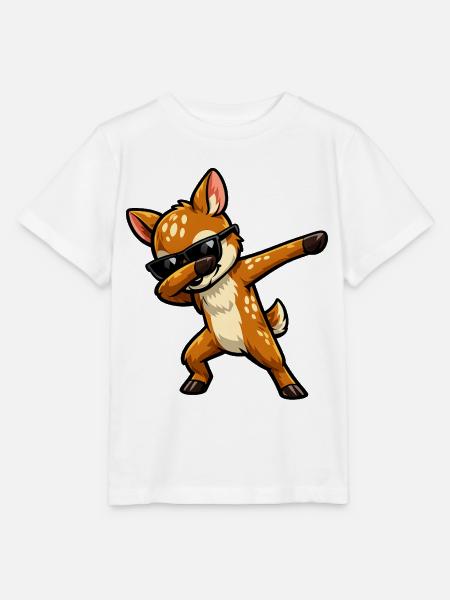 Dabbing Rehkitz - Stanley/Stella Kinder T-Shirt MINI CREATOR - Weiß