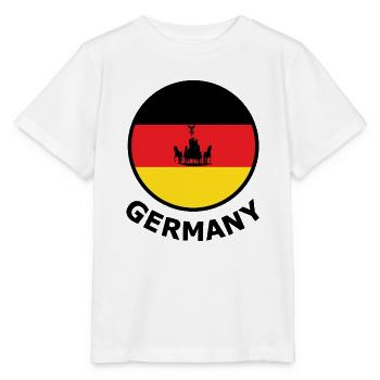 Imperial Germany Wagon Flag Semicircle - Stanley/Stella MINI CREATOR Kids’ T-Shirt - white - Front - Maike (125cm)