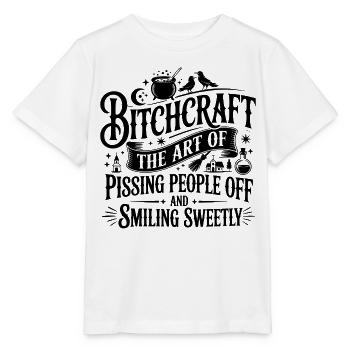 Bitchcraft Design: The Art of Pissing People Off - Stanley/Stella Kinder T-Shirt MINI CREATOR  - Weiß - Vorne - Maike (125cm)