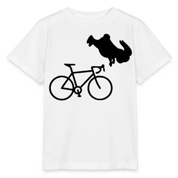Fahrrad Radeln Hase - Stanley/Stella Kinder T-Shirt MINI CREATOR  - Weiß - Vorne - Maike (125cm)