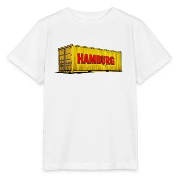 Hamburg Gelber Container Design - Stanley/Stella Kinder T-Shirt MINI CREATOR  - Weiß - Vorne - Maike (125cm)