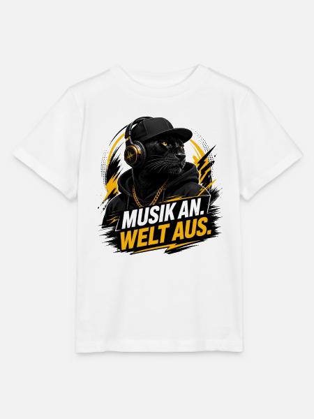 Musik an - Welt aus - Stanley/Stella Kinder T-Shirt MINI CREATOR  - Weiß