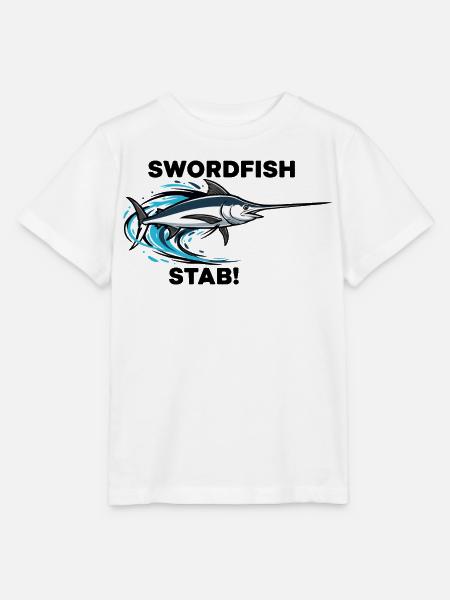 Schwertfisch Stich Schwert Meer Schwertfisch - Stanley/Stella Kinder T-Shirt MINI CREATOR - Weiß