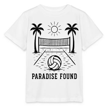 Paradise Found Beach Volleyball Sommer Paradies - Stanley/Stella Kinder T-Shirt MINI CREATOR  - Weiß - Vorne - Maike (125cm)